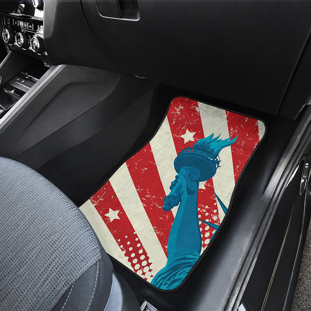 American Statue of Liberty Print Front and Back Car Floor Mats