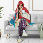 American Statue of Liberty Print Hooded Blanket
