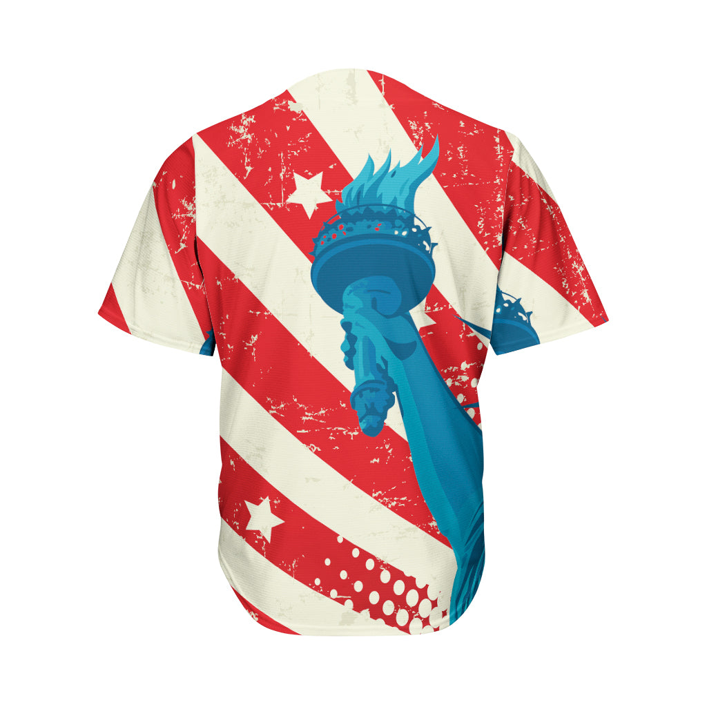 American Statue of Liberty Print Men's Baseball Jersey