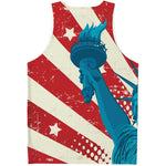 American Statue of Liberty Print Men's Tank Top