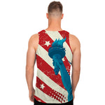 American Statue of Liberty Print Men's Tank Top