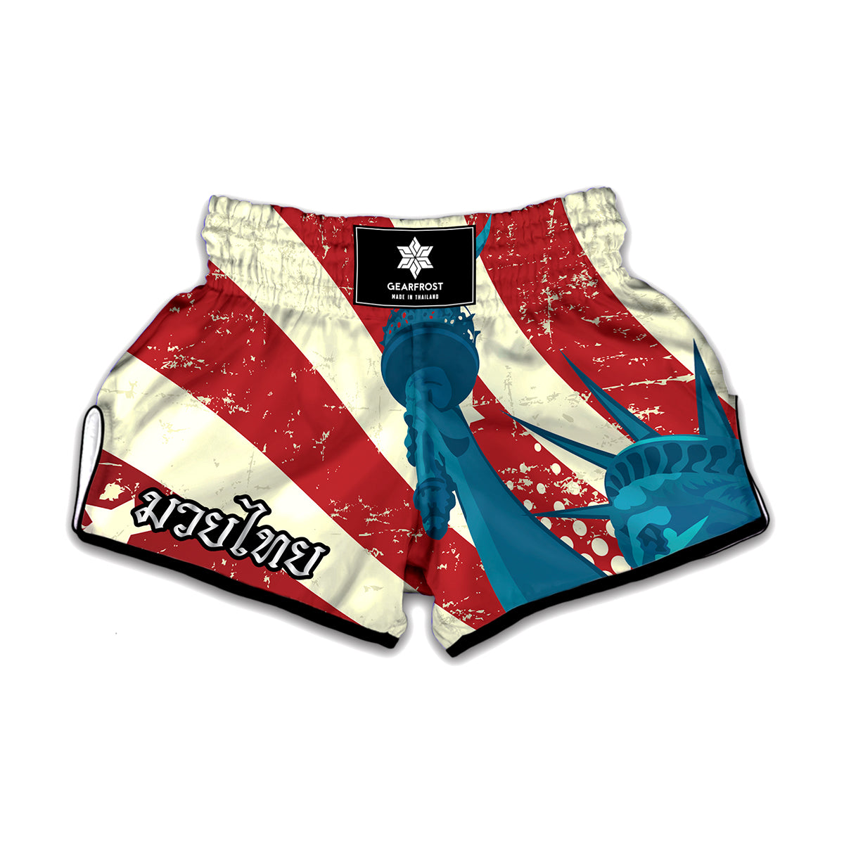 American Statue of Liberty Print Muay Thai Boxing Shorts