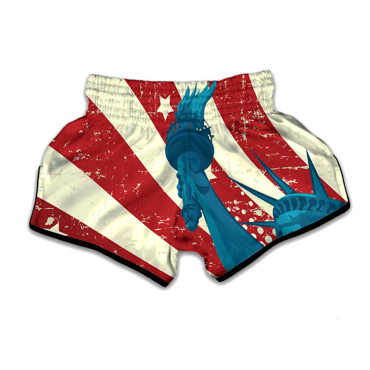 American Statue of Liberty Print Muay Thai Boxing Shorts