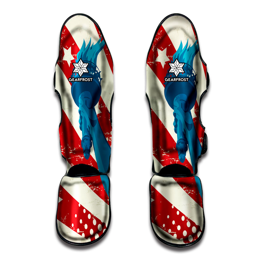 American Statue of Liberty Print Muay Thai Shin Guard