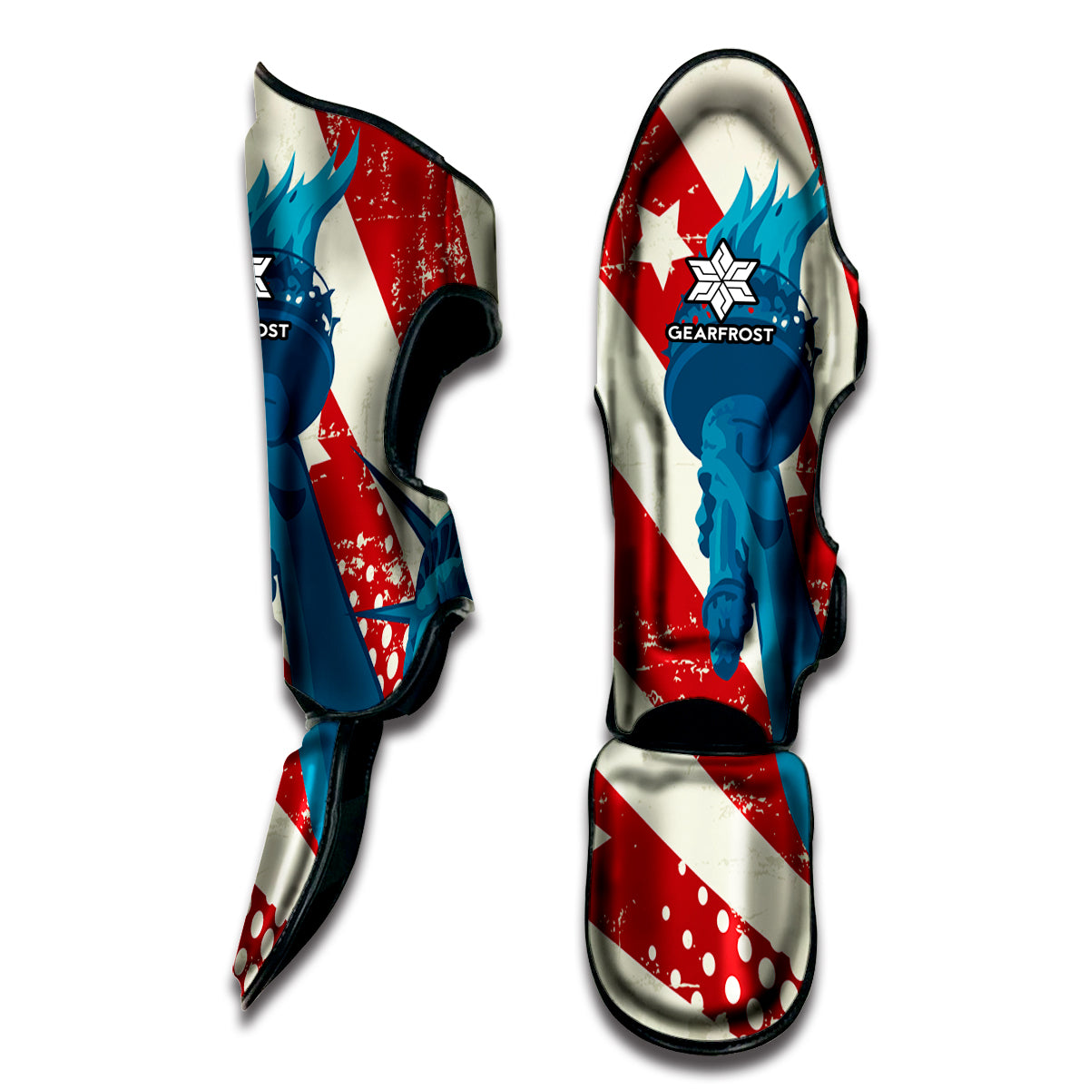 American Statue of Liberty Print Muay Thai Shin Guard