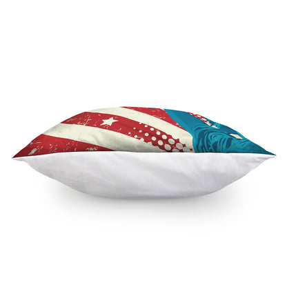 American Statue of Liberty Print Pillow Cover