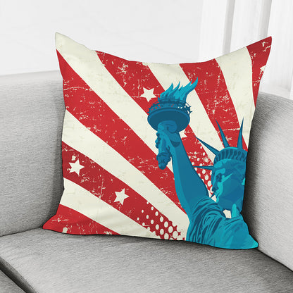 American Statue of Liberty Print Pillow Cover