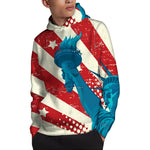 American Statue of Liberty Print Pullover Hoodie