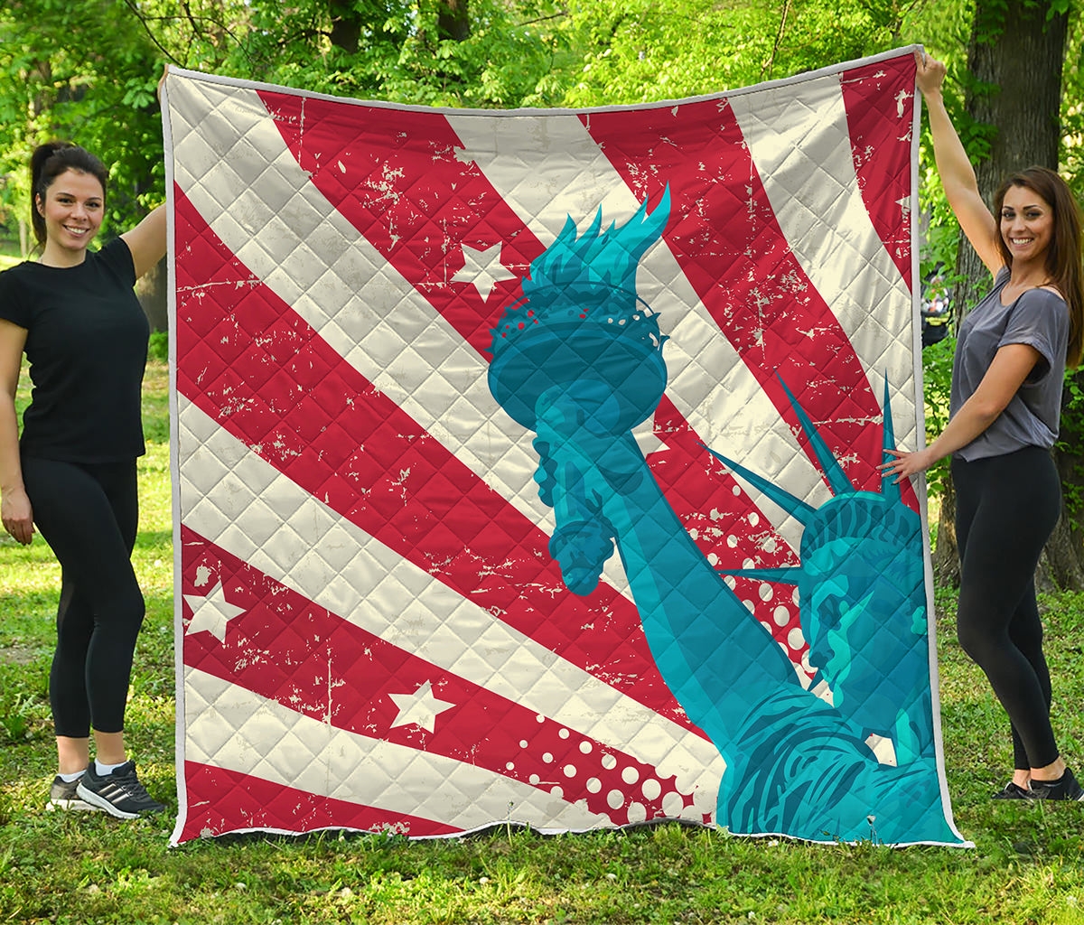 American Statue of Liberty Print Quilt