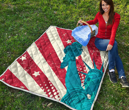 American Statue of Liberty Print Quilt