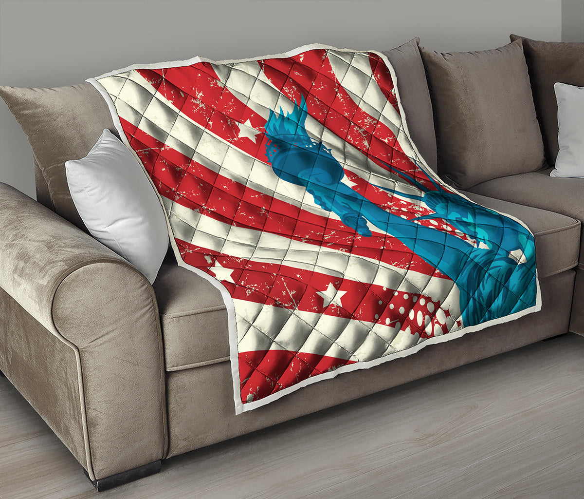 American Statue of Liberty Print Quilt