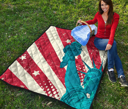 American Statue of Liberty Print Quilt