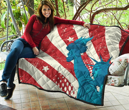 American Statue of Liberty Print Quilt