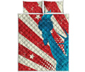 American Statue of Liberty Print Quilt Bed Set