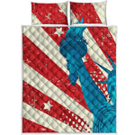 American Statue of Liberty Print Quilt Bed Set