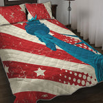 American Statue of Liberty Print Quilt Bed Set