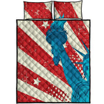 American Statue of Liberty Print Quilt Bed Set