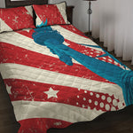 American Statue of Liberty Print Quilt Bed Set