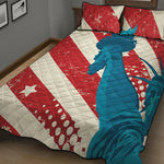 American Statue of Liberty Print Quilt Bed Set