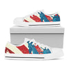 American Statue of Liberty Print White Low Top Shoes