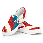 American Statue of Liberty Print White Slip On Shoes
