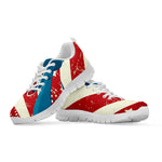 American Statue of Liberty Print White Sneakers