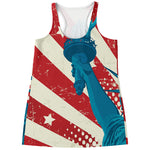 American Statue of Liberty Print Women's Racerback Tank Top