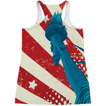 American Statue of Liberty Print Women's Racerback Tank Top