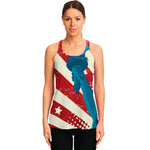 American Statue of Liberty Print Women's Racerback Tank Top