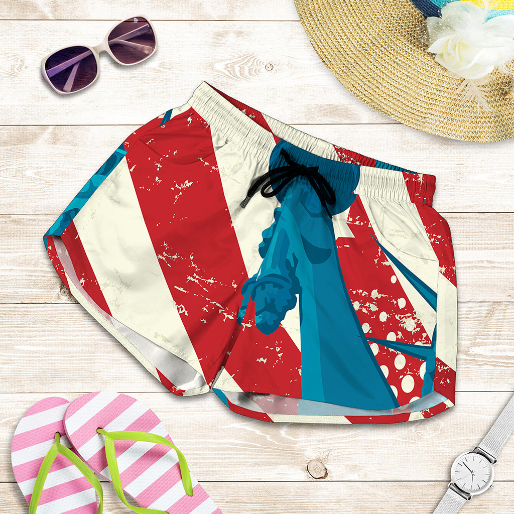 American Statue of Liberty Print Women's Shorts