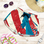 American Statue of Liberty Print Women's Shorts