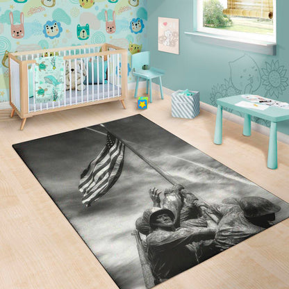 American War Memorial Print Area Rug