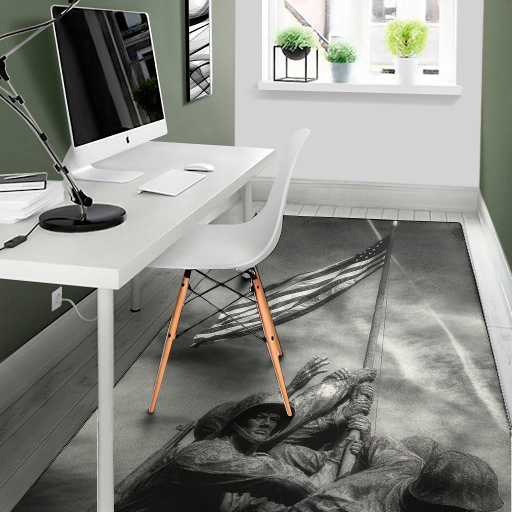 American War Memorial Print Area Rug