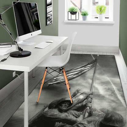 American War Memorial Print Area Rug