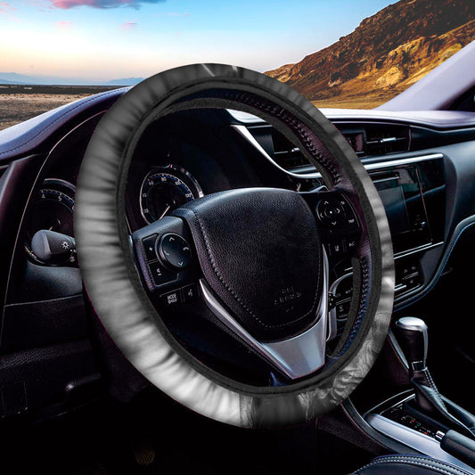 American War Memorial Print Car Steering Wheel Cover