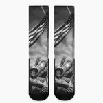 American War Memorial Print Crew Socks