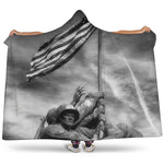 American War Memorial Print Hooded Blanket