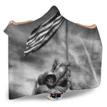 American War Memorial Print Hooded Blanket