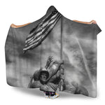 American War Memorial Print Hooded Blanket