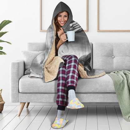 American War Memorial Print Hooded Blanket