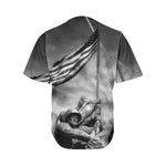 American War Memorial Print Men's Baseball Jersey