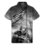 American War Memorial Print Men's Short Sleeve Shirt
