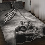 American War Memorial Print Quilt Bed Set