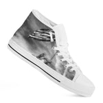 American War Memorial Print White High Top Shoes