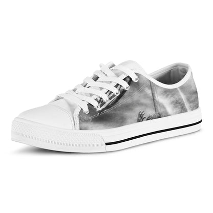 American War Memorial Print White Low Top Shoes