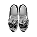 American War Memorial Print White Slip On Shoes