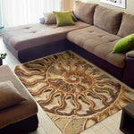 Ammonite Fossil Print Area Rug