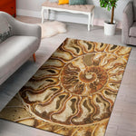Ammonite Fossil Print Area Rug
