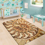 Ammonite Fossil Print Area Rug