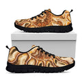 Ammonite Fossil Print Black Running Shoes